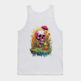 Flowers and Skull Tank Top